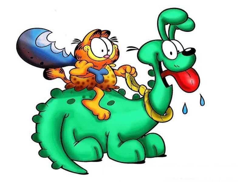 rodéo sur Odie dinosaure